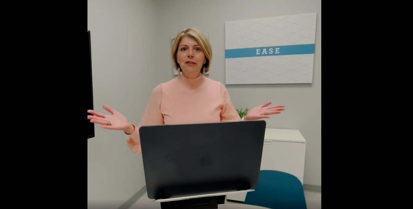 Review of the laptop tower stand by Dr. Amy Myers.
