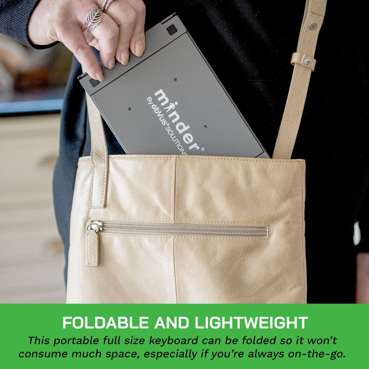 Foldable and Lightweight minder Portable Folding Bluetooth Keyboard- obVus Solutions LLC