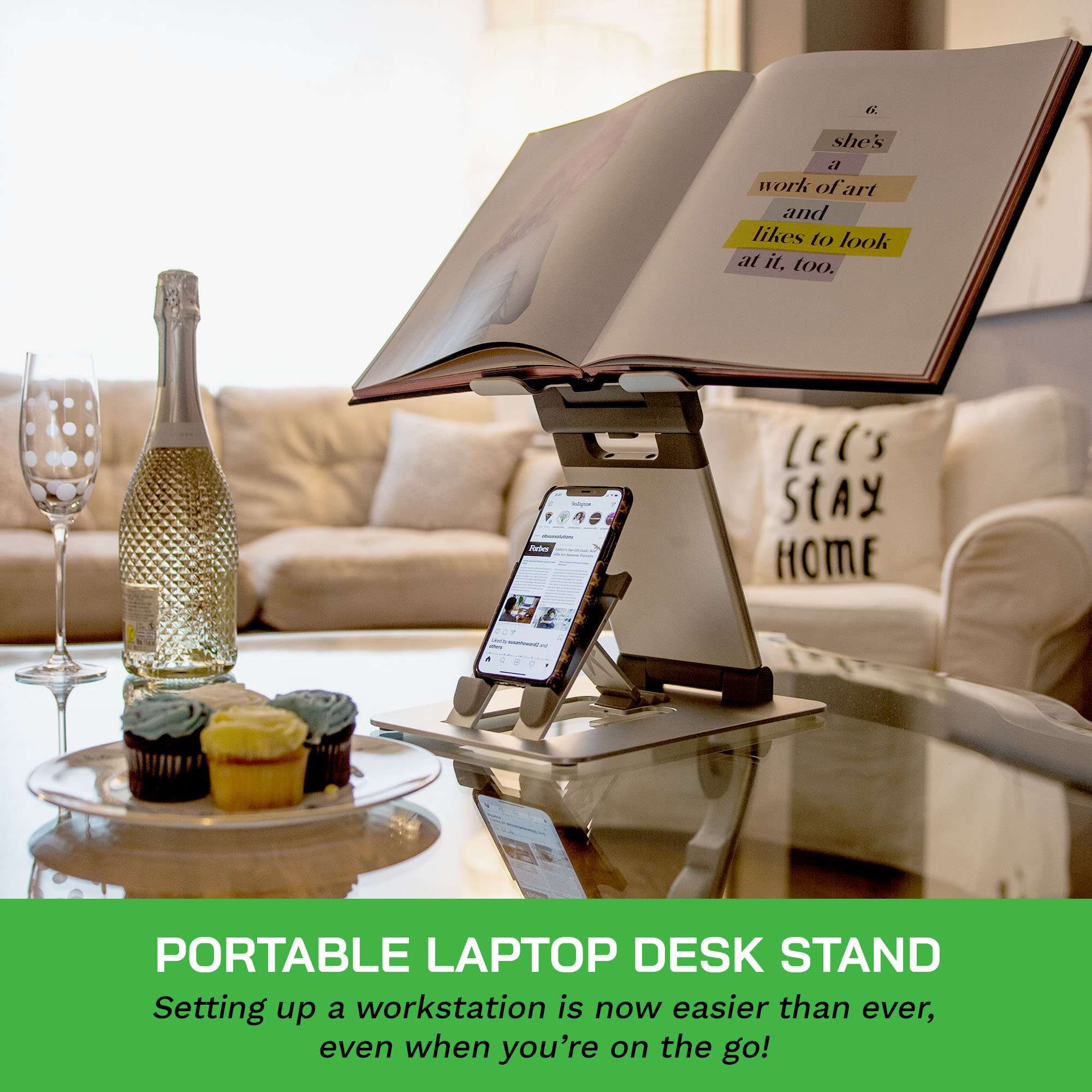 Portable laptop desk stand 